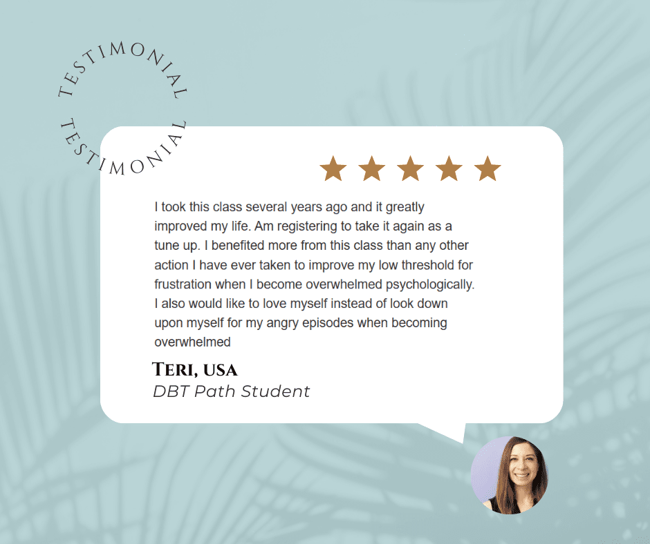 online dbt class testimonial for dbt path