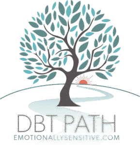 Hopeful DBT Path graphic of a tree with the sun rising in the background.